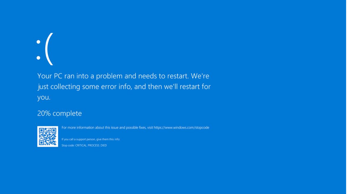 Laptop Dreaded Blue Screen of Death